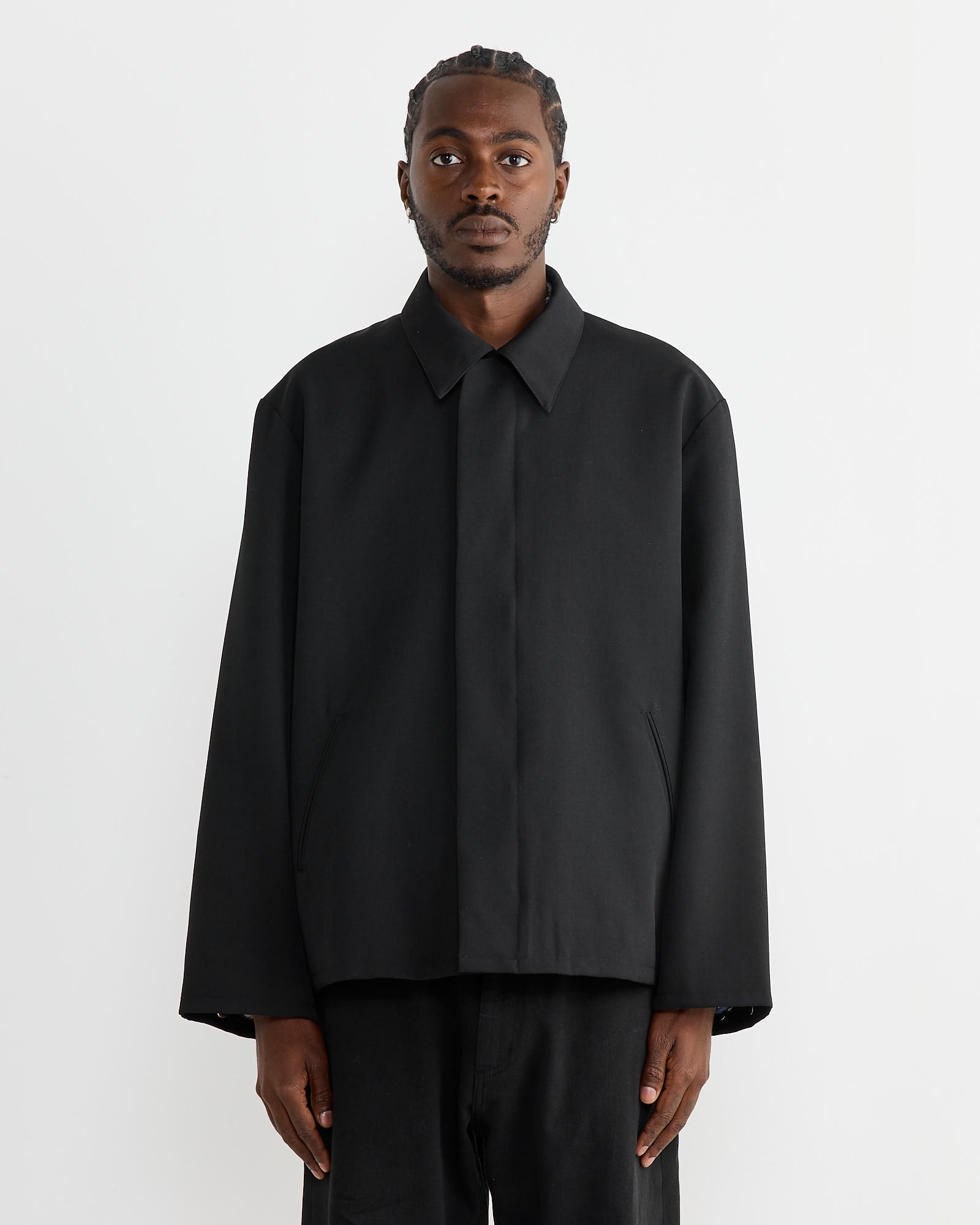 Rohe Jacket in Wool Twill Black