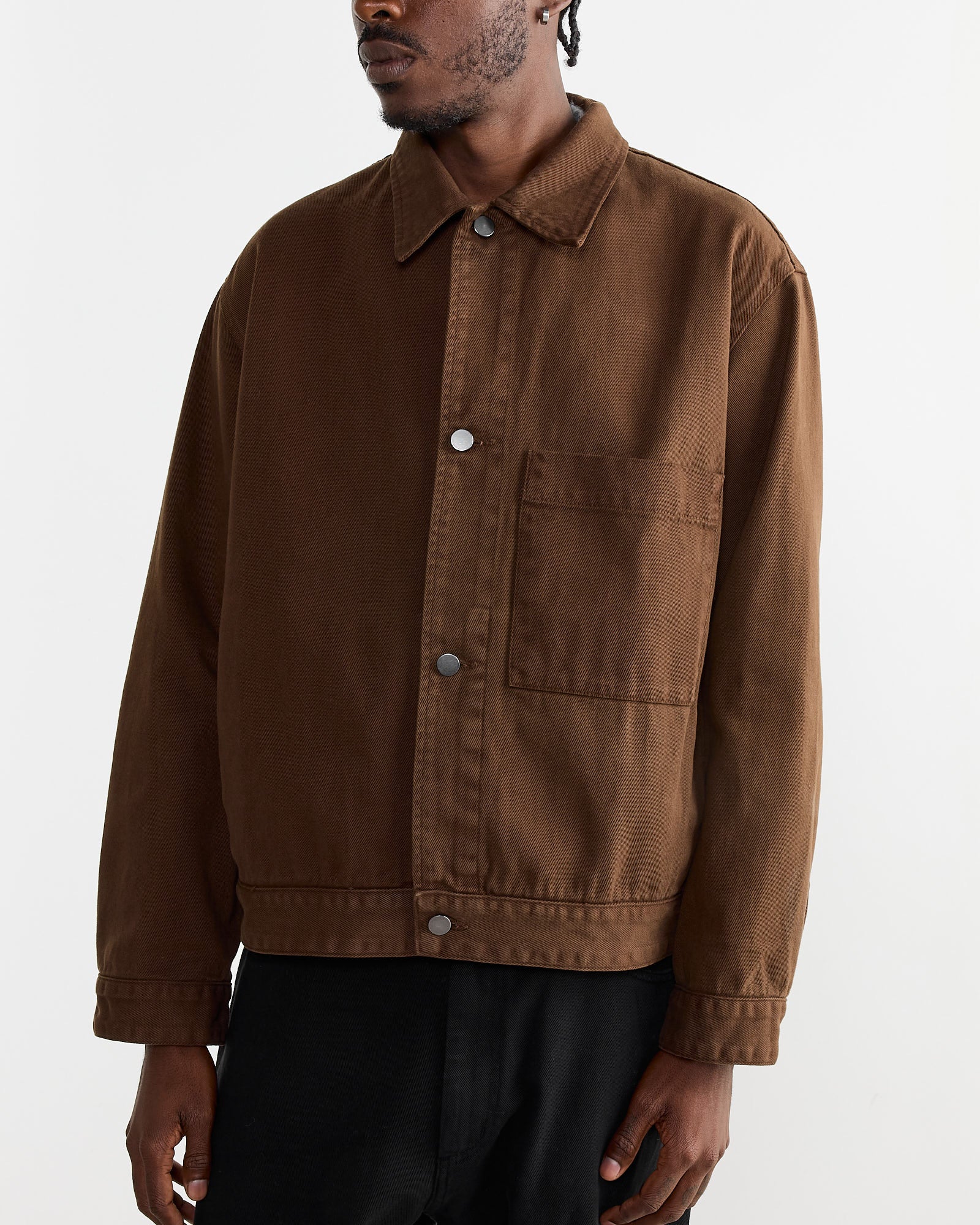 SMOCK Lang Jacket Cotton Twill Cacao - Cotton Twill Cacao / L (270534)