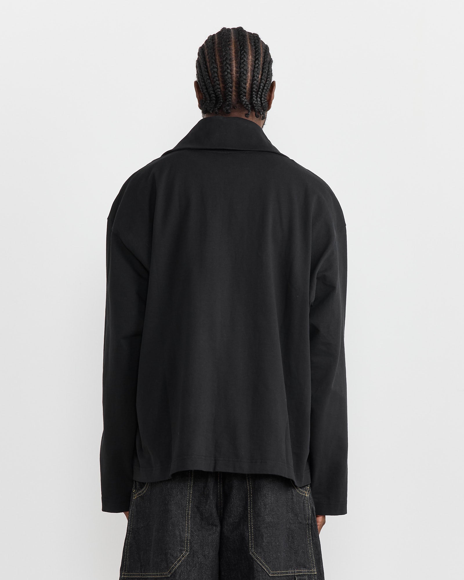 Studio Nicholson Stoll Zip Roll Neck Black - Black / L (270644)