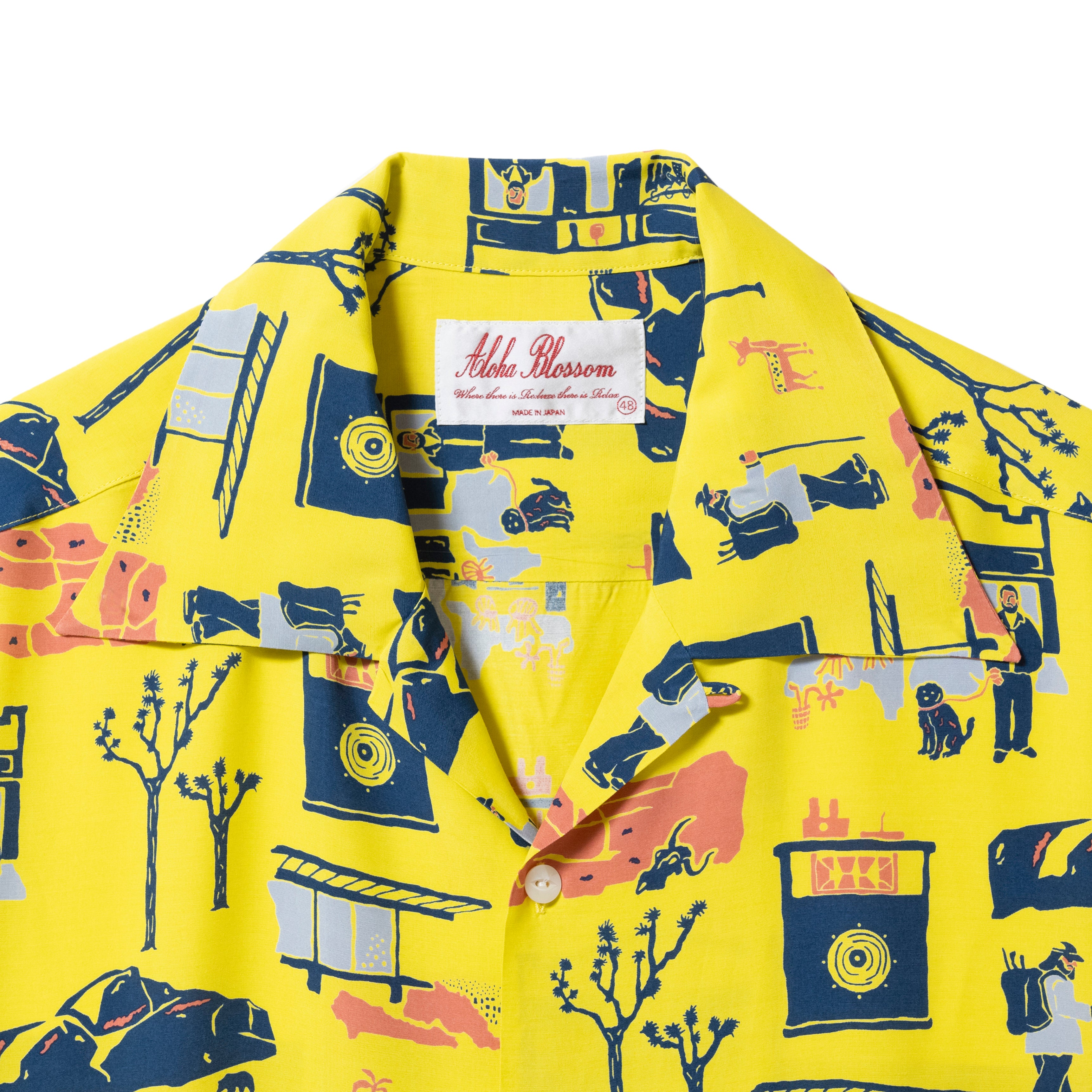 Aloha Blossom x Sillage x Mohawk Souvenir Shirt Yellow