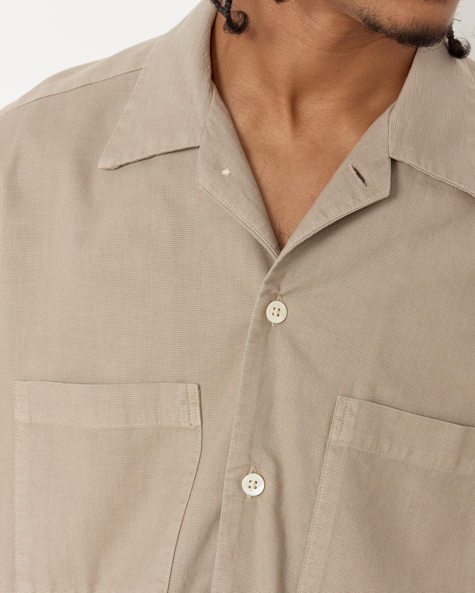 Acoustic Shirt Panama Cloth in Washed Taupe