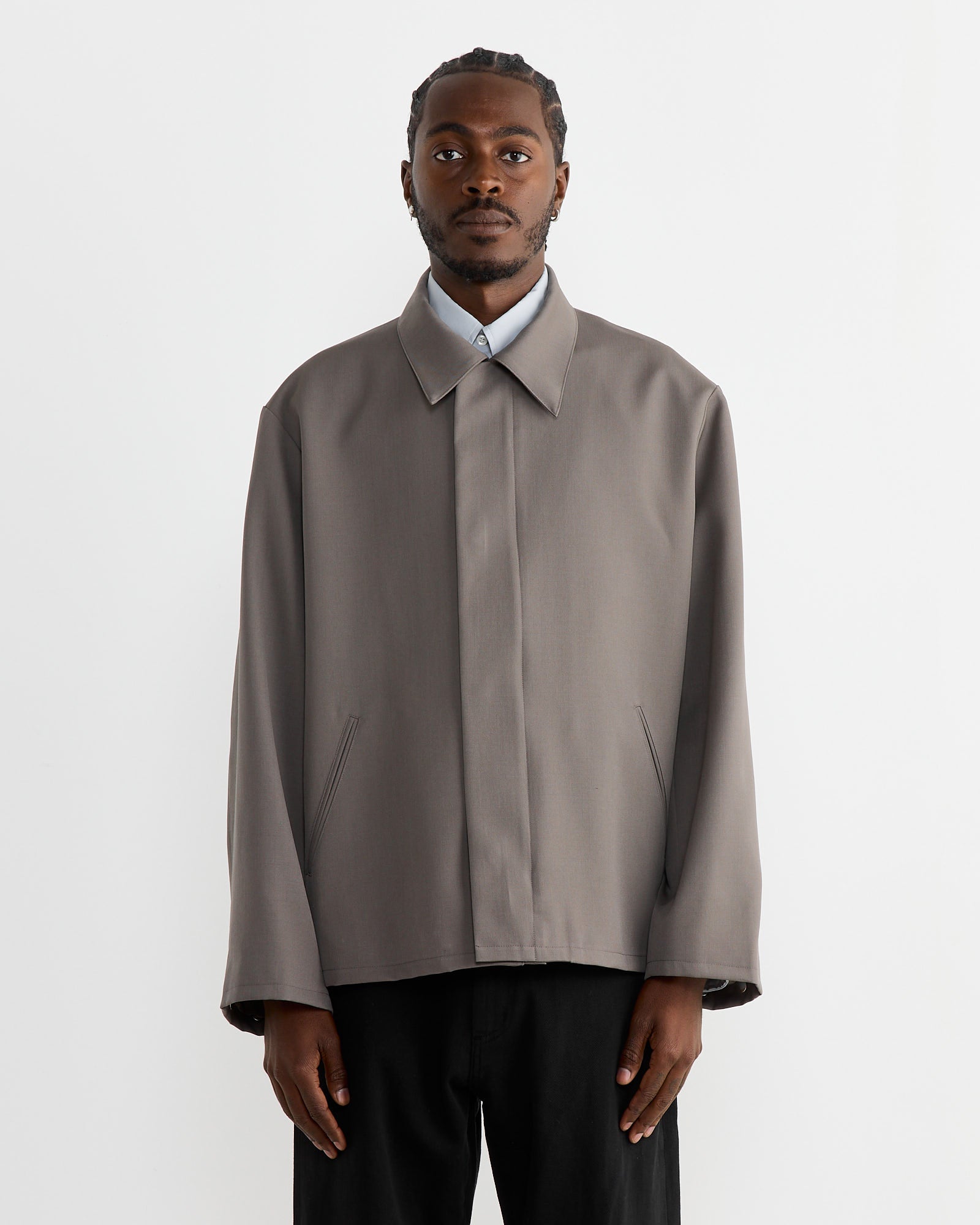 Rohe Jacket in Wool Twill Taupe