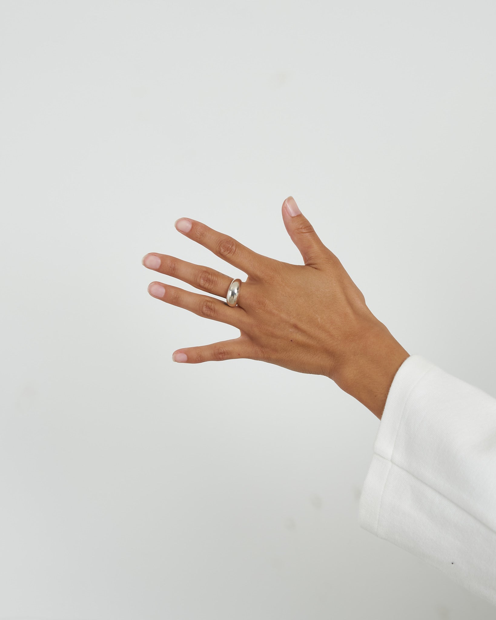 Small Donut Ring in Sterling Silver