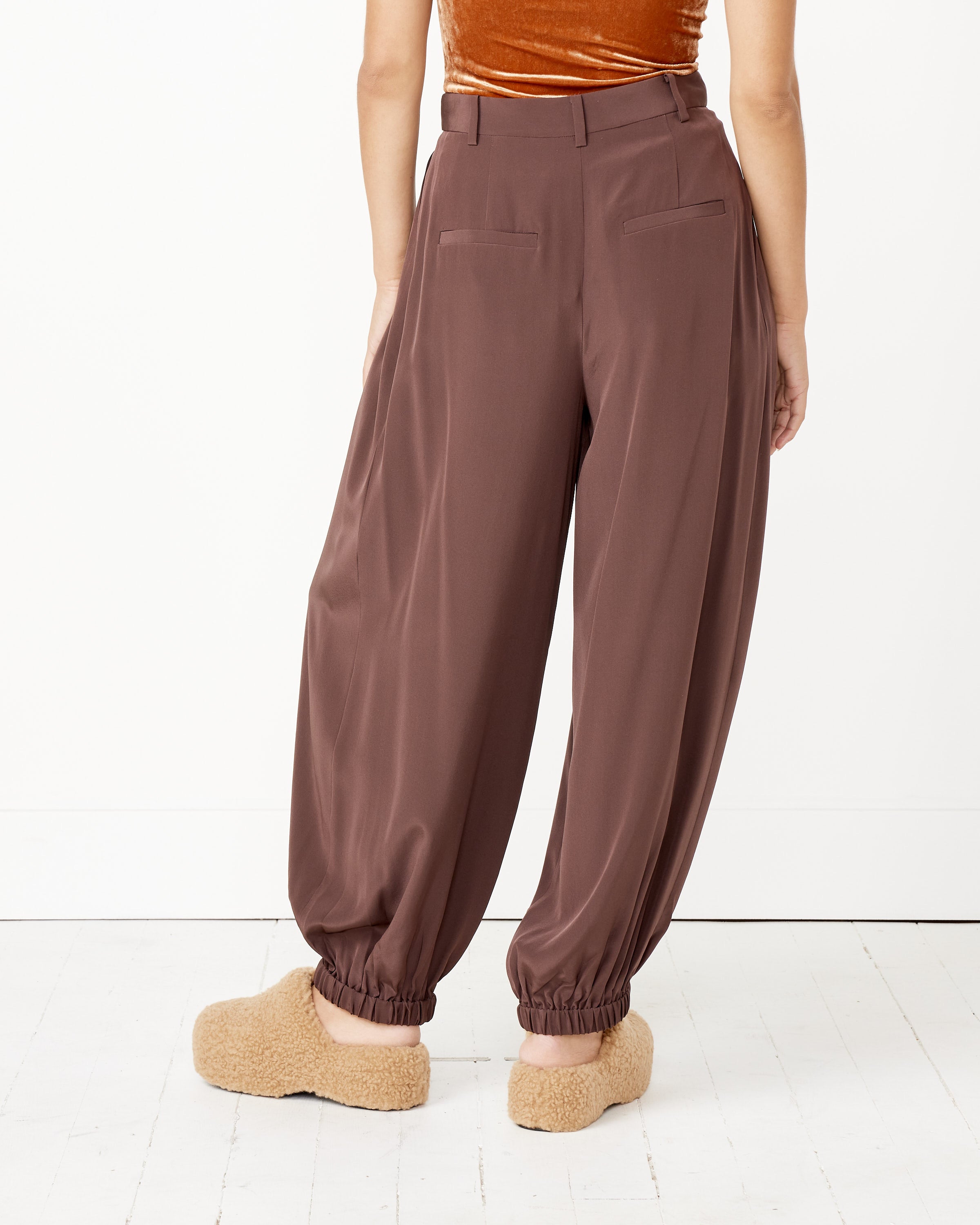 Eco Silk Pleated Balloon Pant - Long – Tibi Official