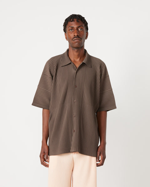 MC May Shirt in Soil Brown in Deep Indigo