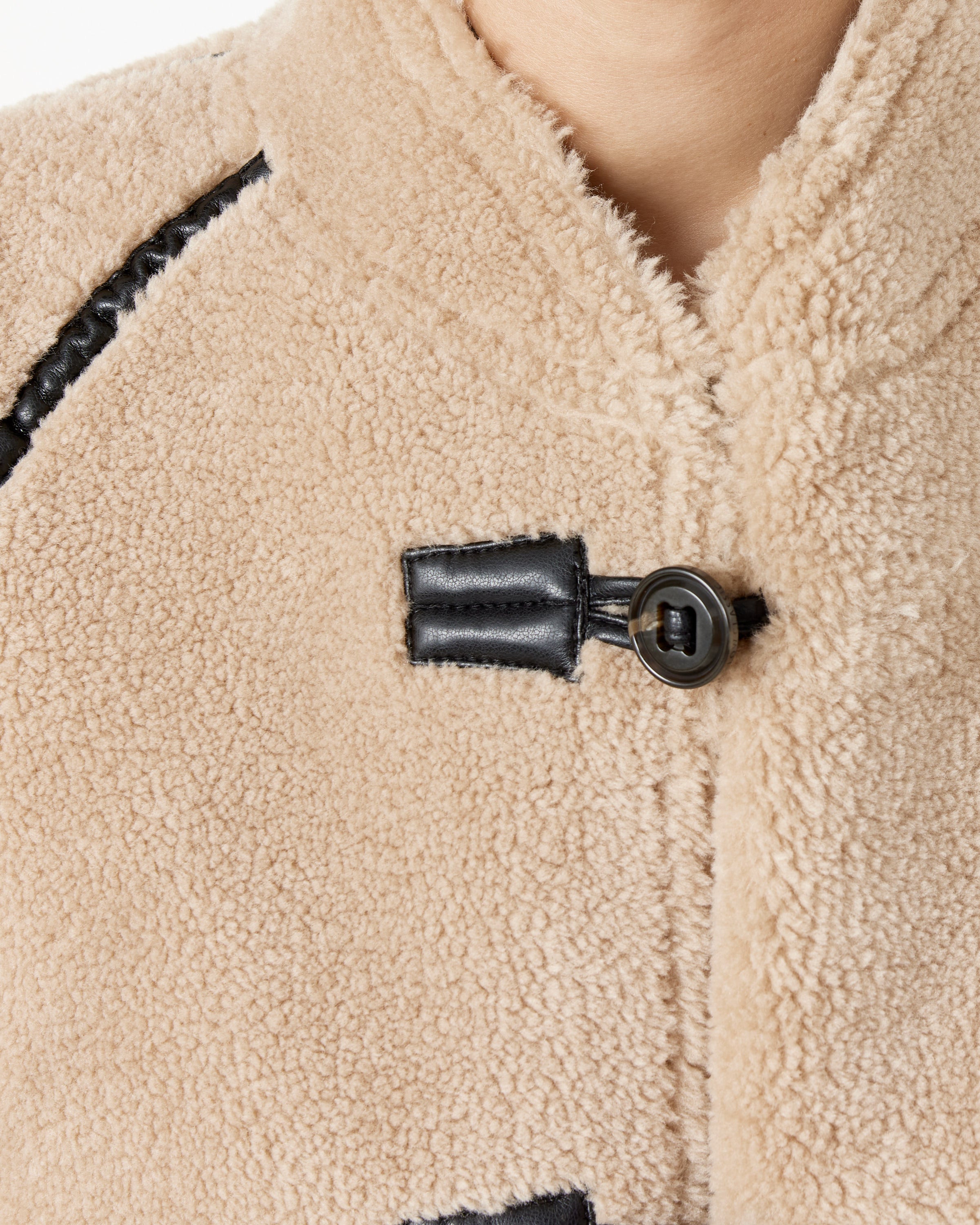 Short Shearling Reversible Coat