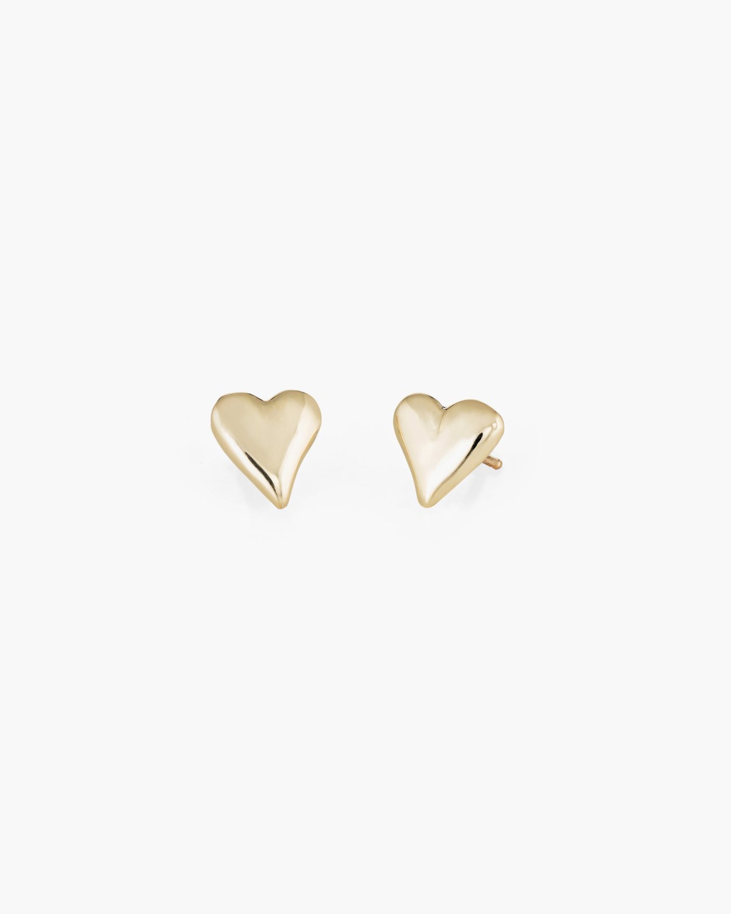 Heart Studs in 14k Gold